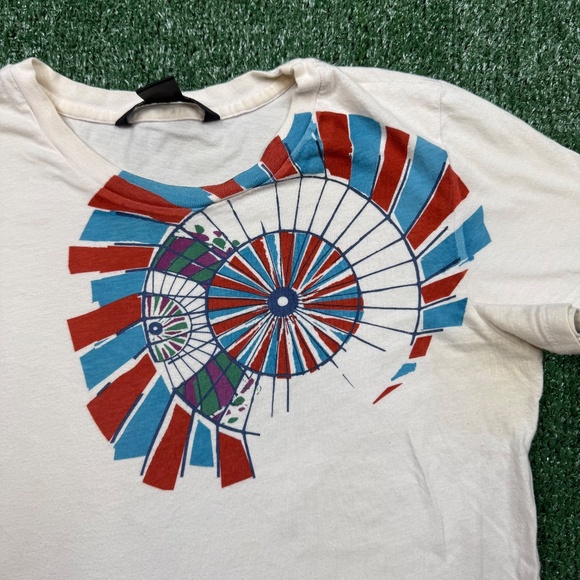 Vintage Y2K Marc Jacobs Graphic Shirt Women's Size M White Short Sleeve Stretch - Picture 3 of 9